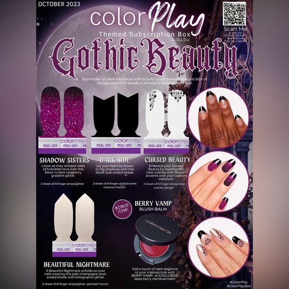 Color Street ColorPlay Subscription Box Gothic Beauty - Picture 3 of 4